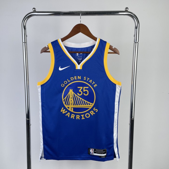 DURANT #35 Warriors City Blue NBA Jersey-8812754