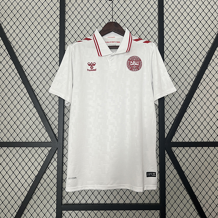 2024 Denmark Away White Jersey Kit short sleeve-7768708