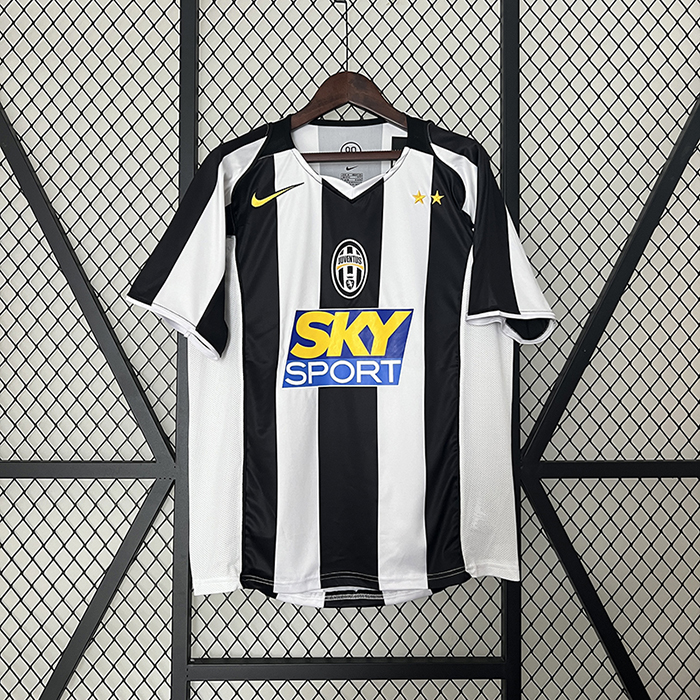 Retro 04/05 Juventus Home Black White Jersey Kit short sleeve-5361509