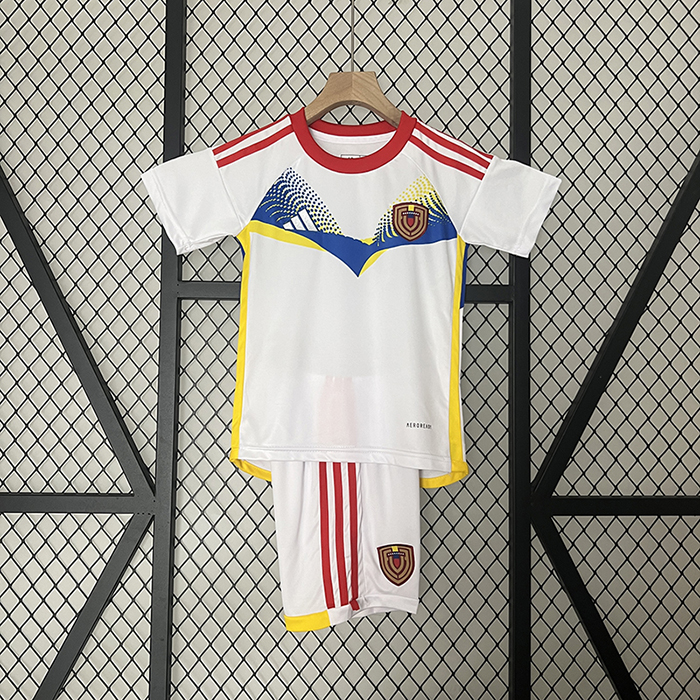 2024 Kids Venezuela Away White Kids Jersey Kit short Sleeve (Shirt + Short)-8198552