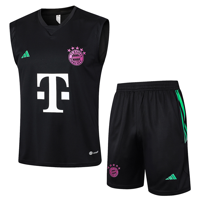 24/25 Bayern Munich Training Black Jersey Kit Sleeveless (Vest + Short)-6973400