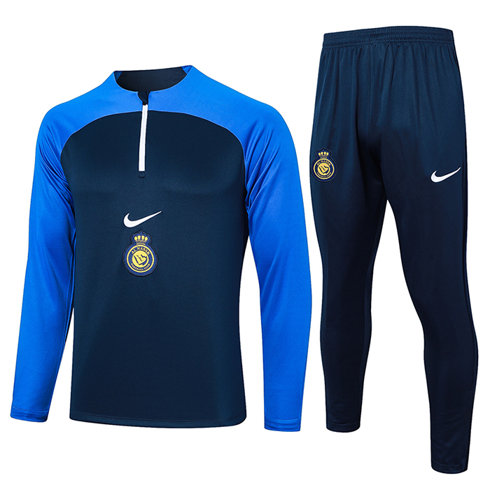 24/25 Al-Nassr FC Riyadh Victory Navy Blue Edition Classic Jacket Training Suit (Top+Pant)-1844274
