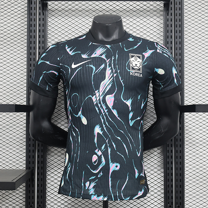 2024 Korea Away Black Blue Jersey Kit short sleeve (Player Version)-559701