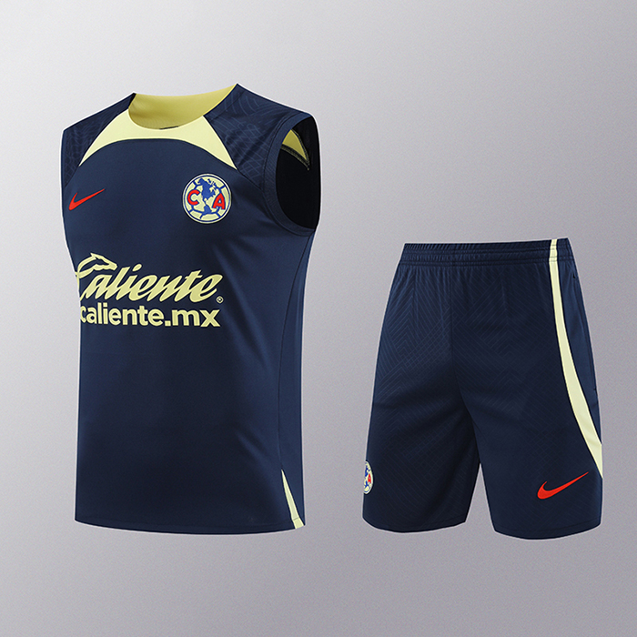 24/25 America Training Nvay Blue Jersey Kit Sleeveless (Vest + Short)-659636