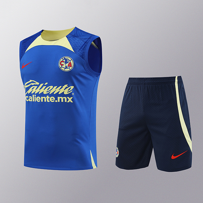 24/25 America Training Blue Jersey Kit Sleeveless (Vest + Short)-2339756