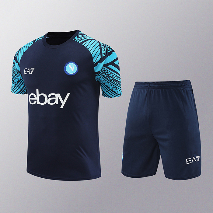 24/25 Napoli Naples Training Navy Blue Jersey Kit short Sleeve (Shirt + Short)-608910