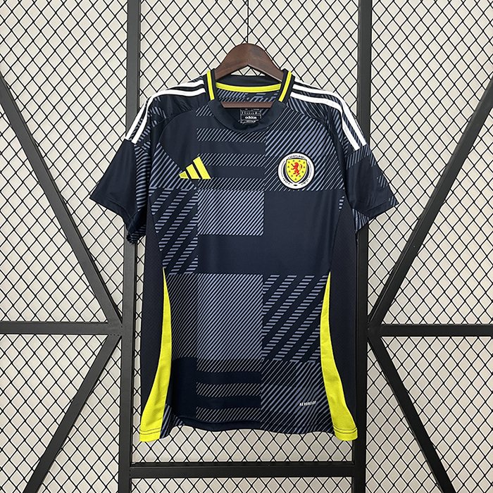 2024 Scotland Home Gray Black Jersey Kit short sleeve-538849