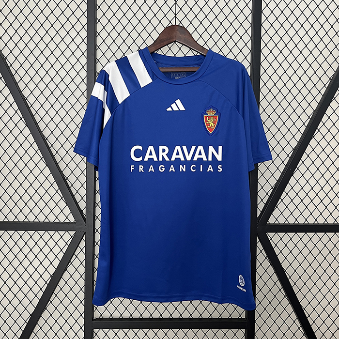 Retro 92/93 Zaragoza Home Blue Jersey Kit short sleeve-2122052