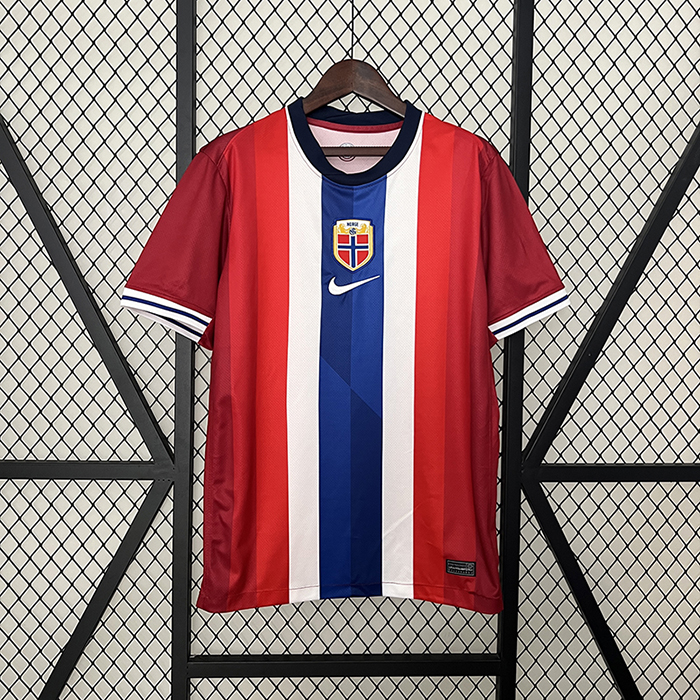 2024 Norway home Red Blue Jersey Kit short sleeve-6338427