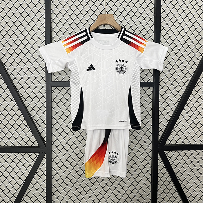 2024 Kids Germany Home White Kids Jersey Kit short Sleeve (Shirt + Short)-3351811