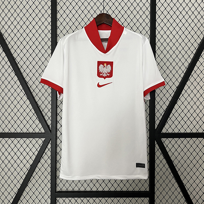 2024 Poland Home Red White Jersey Kit short sleeve-444081