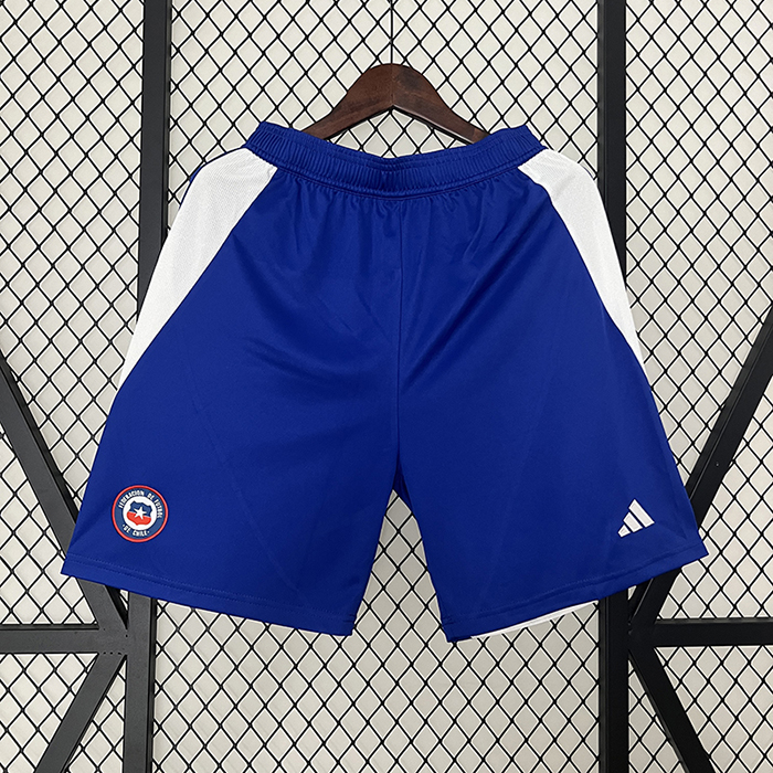 2024 Chile Home Shorts Blue White Shorts Jersey-8745190
