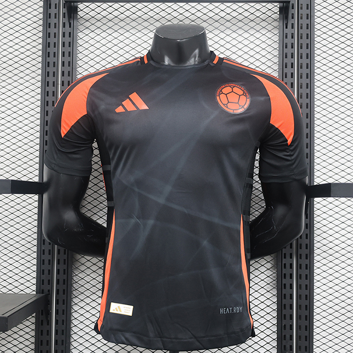 2024 Colombia Away Black Orange Jersey Kit short sleeve (Player Version)-4046437