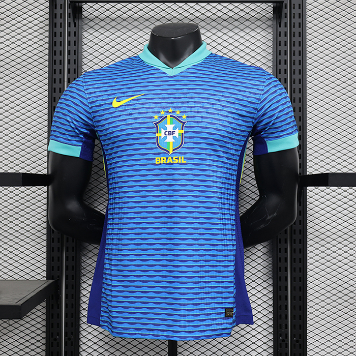 2024 Brazil Away Blue Jersey Kit short sleeve (Player Version)-7573395