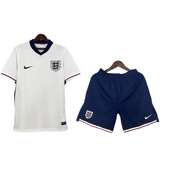 2024 England Home White Jersey Kit short Sleeve (Shirt + Short)-9896907