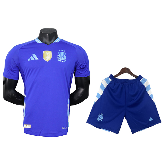 2024 Argentina Away Blue Jersey Kit short Sleeve (Shirt + Short) (Player Version)-8666054
