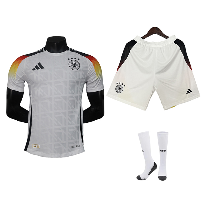 2024 Germany Home White Jersey Kit short Sleeve (Shirt + Short + Socks) (Player Version)-7720253