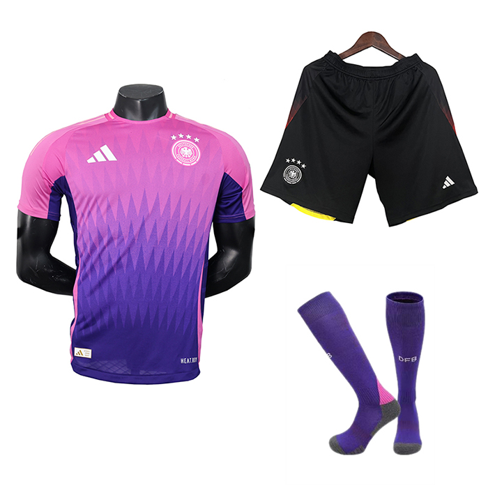 2024 Germany Away Purple Pink Jersey Kit short Sleeve (Shirt + Short + Socks) (Player Version)-8283637