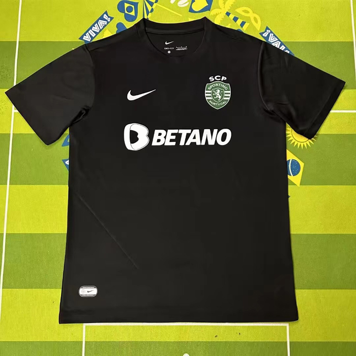 24/25 Lisbon Fourthly Away Black Jersey Kit short sleeve-799688