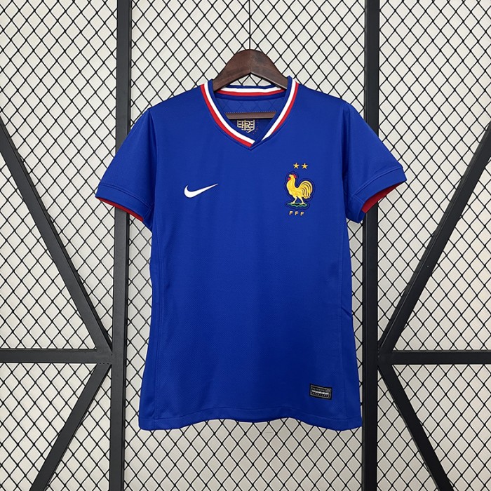 2024 France Home Blue Women Jersey Kit short sleeve-809344