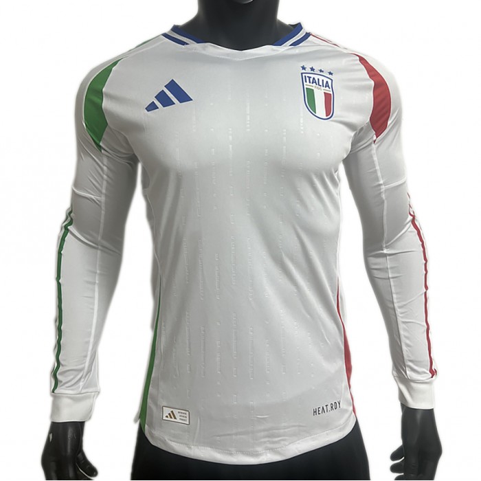 2024 Italy Away White Jersey Kit Long sleeve (Player Version)-2171291