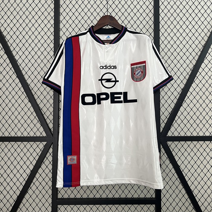 Retro 96/98 Bayern Munich Away White Jersey Version Short Sleeve-5701178