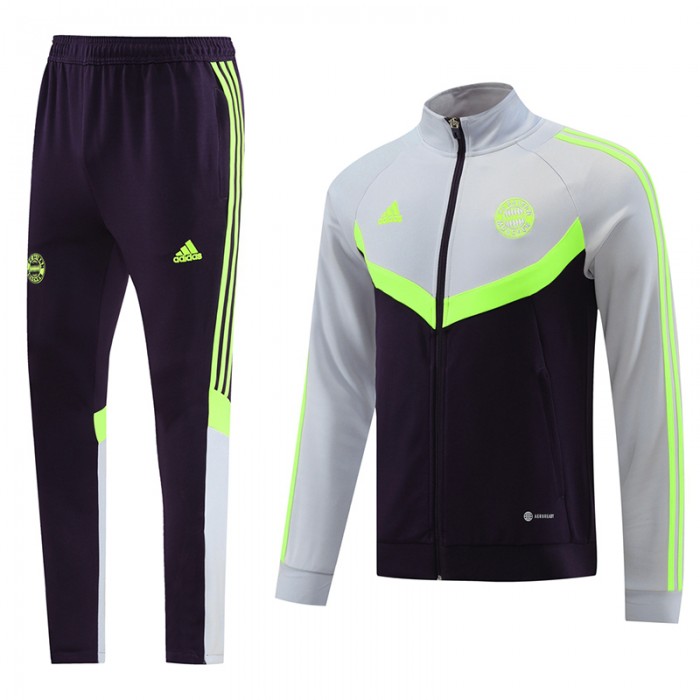24/25 Bayern Munich Black Gray Edition Classic Jacket Training Suit (Top+Pant)-5240990