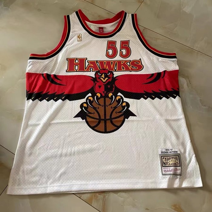 Atlanta Hawks 55# Mutombo White Red NBA Jersey-726722