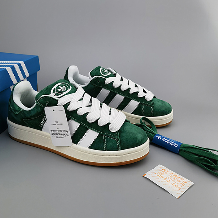 Dark Green Campus 00s Running Shoes-Green/White-3556147