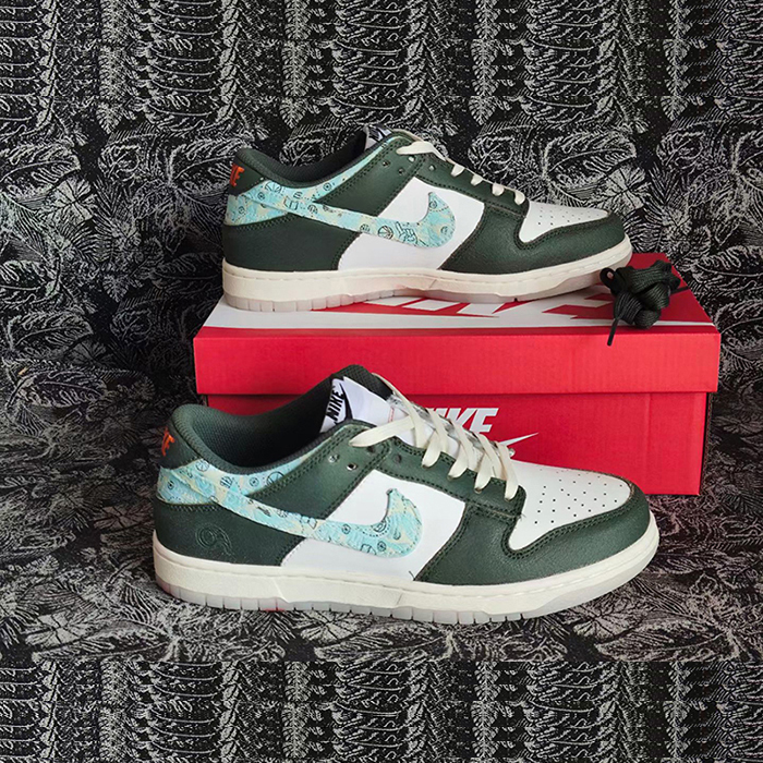 SB Dunk Low“Hoops Fireball”Running Shoes-Green/White-6788585