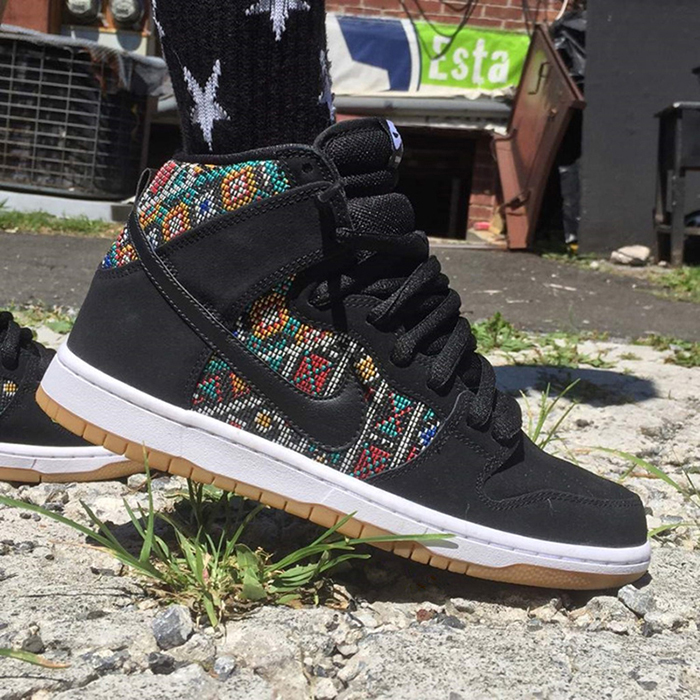 SB Dunk High PRM Running Shoes-Black/White-5818141