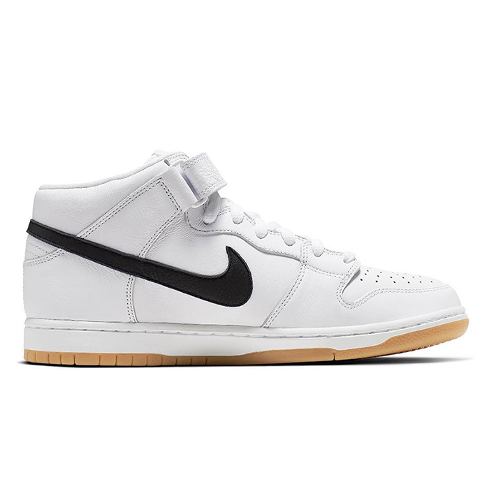 SB Dunk Mid Orange Label High Running Shoes-White/Black-5304622