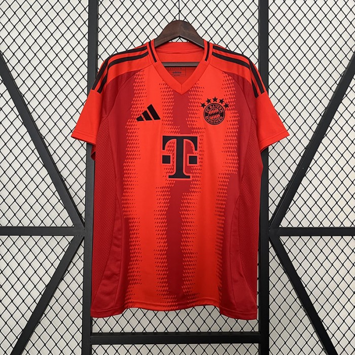 24/25 Bayern Munich Home Red Black Jersey Version Short Sleeve-7129441