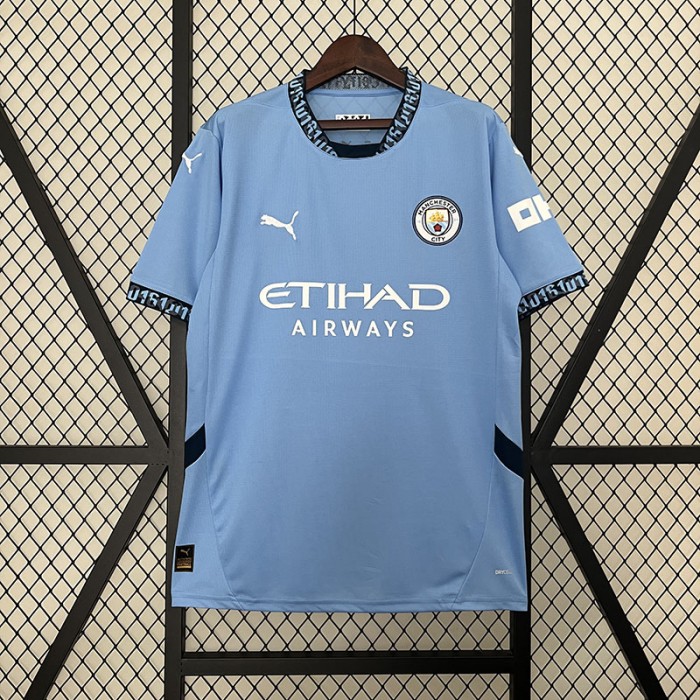 24/25 Manchester City Home Blue Jersey Version Short Sleeve-8783596