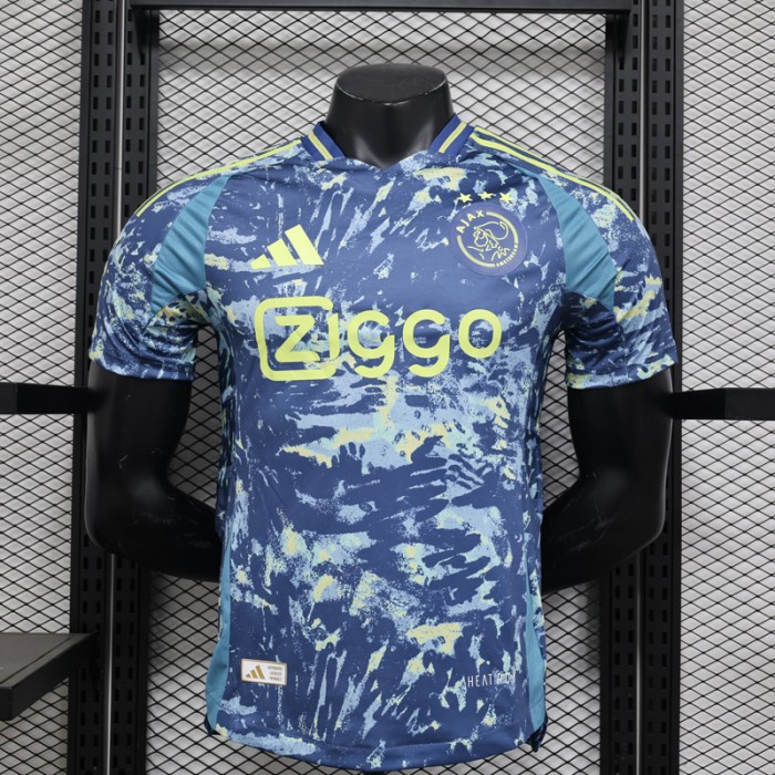 24/25 Ajax Away Navy Blue Yellow Jersey Version Short Sleeve (Player Version)-3157283