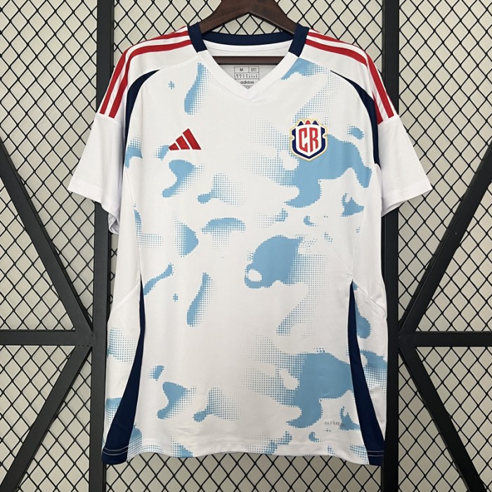2024 Costa Rica Away White Blue Jersey Version Short Sleeve-8556064