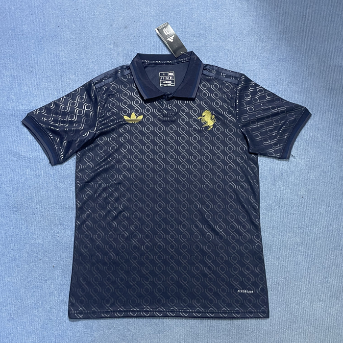 24/25 Juventus Second Away Navy Blue Jersey Version Short Sleeve-4422099