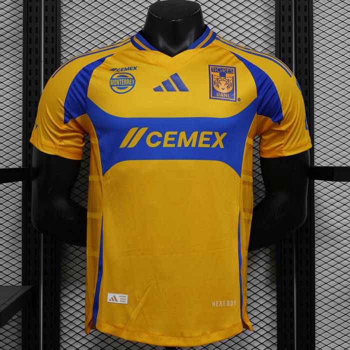 24/25 Tigers UANL Home Yellow Blue Jersey Version Short Sleeve (Player Version)-4055289