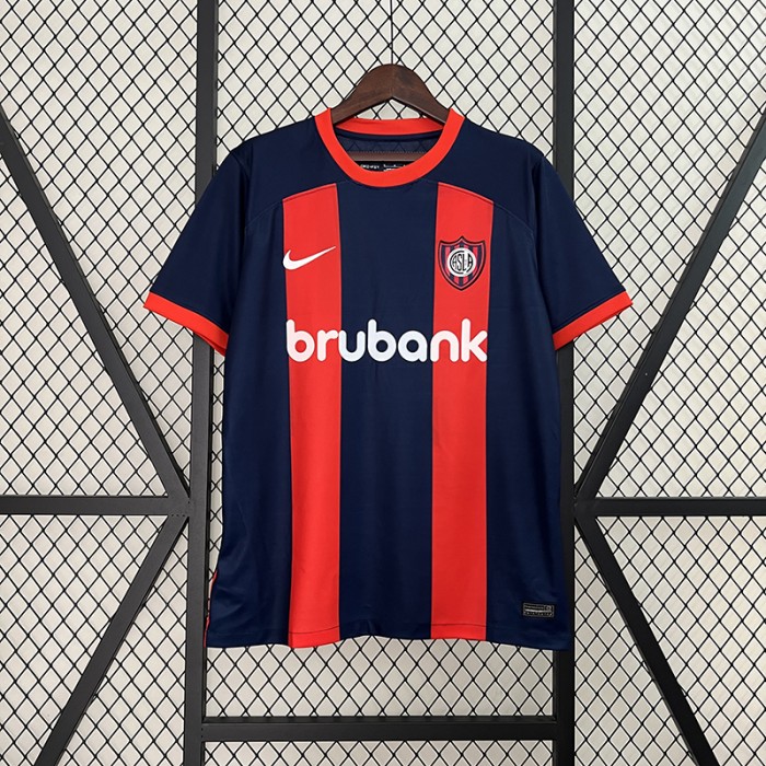24/25 San Lorenzo Home Red Black Jersey Kit Short Sleeve-8525023