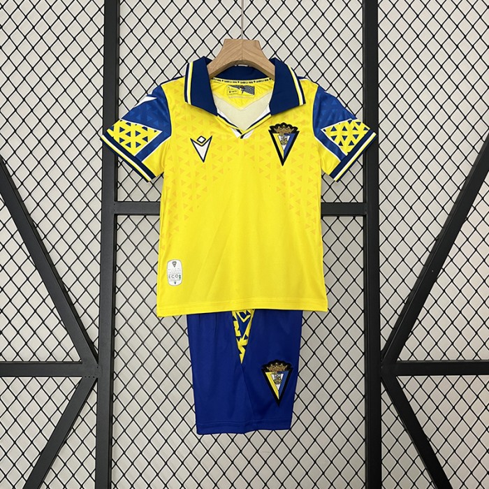 24/25 Kids Cadiz Home Yellow Kids Jersey Kit short sleeve (Shirt + Short)-6386961