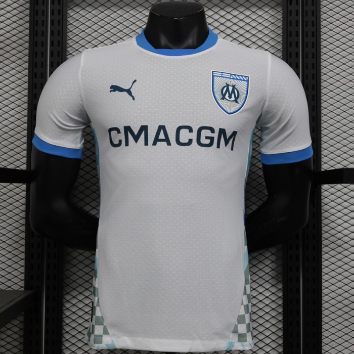 24/25 Marseille Home White Jersey Version Short Sleeve (Player Version)-6582280