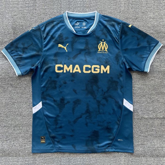 24/25 Marseille Away Navy Blue Jersey Version Short Sleeve-8657190