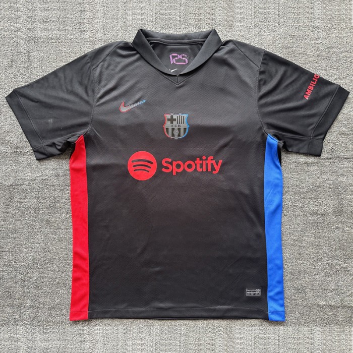 24/25 Barcelona Away Black Jersey Kit short sleeve-1038910