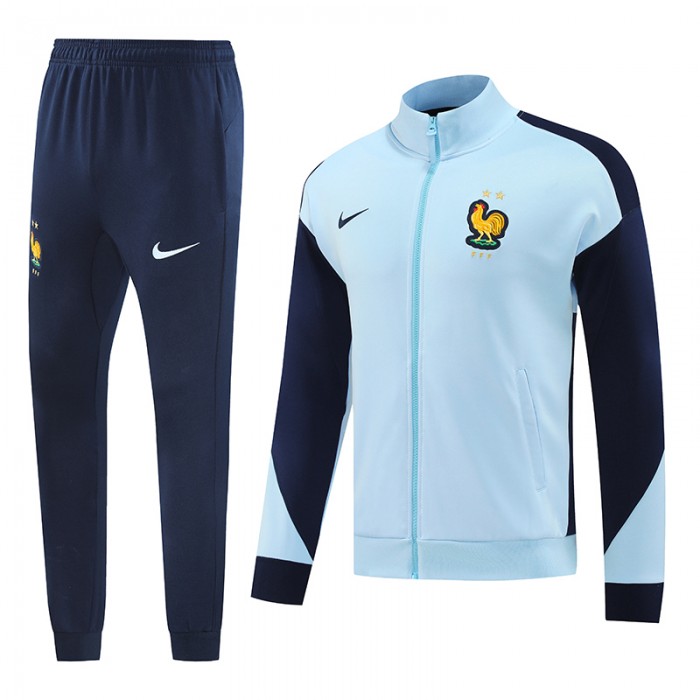 2024 France Light Blue Edition Classic Jacket Training Suit (Top+Pant)-9582452