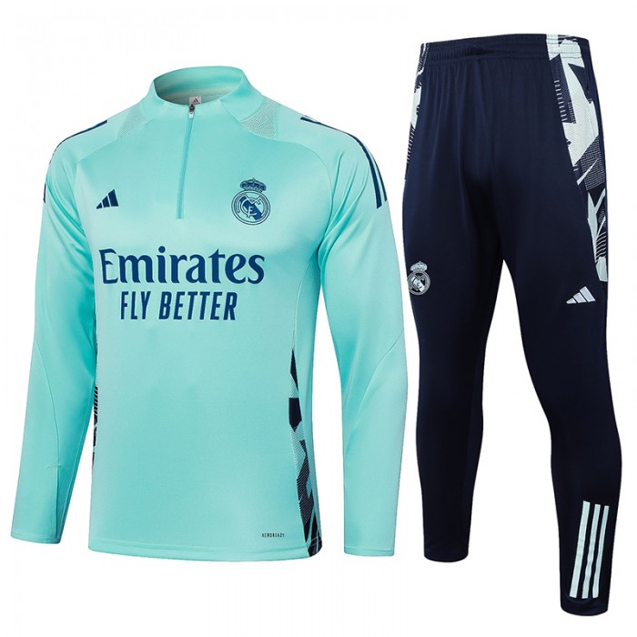 24/25 Real Madrid Light Green Edition Classic Jacket Training Suit (Top+Pant)-6337863