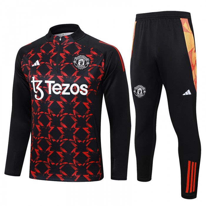24/25 Real Madrid Black Red Edition Classic Jacket Training Suit (Top+Pant)-4559265