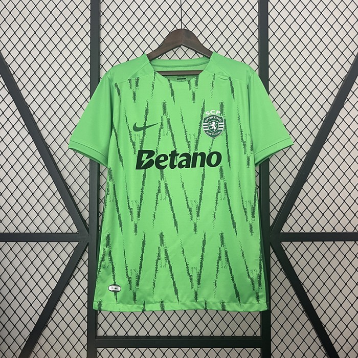 24/25 Sporting Lisbon Third Away Green Jersey Kit short sleeve-7608672