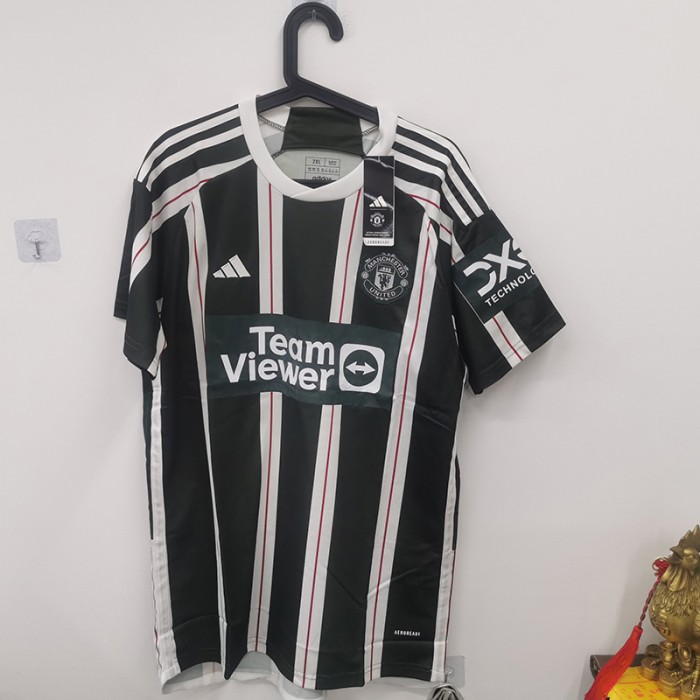STOCK CLEARANCE [SIZE XXL] 23/24 Manchester United M-U Away White Green Jersey Kit short sleeve-967198