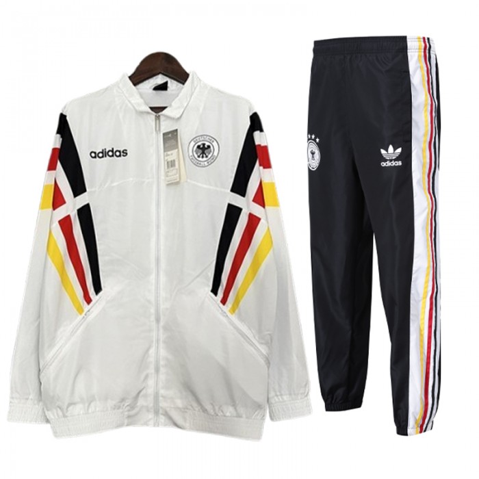 2024 Germany Windbreaker White Windbreaker Long Sleeve Long Pants (Windbreaker + Long Pants)-104252