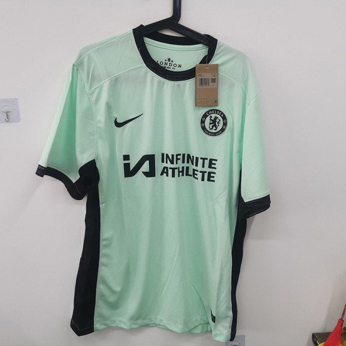 STOCK CLEARANCE [SIZE XXL] 23/24 Chelsea Third Away Light Green Jersey Kit short sleeve-3595446